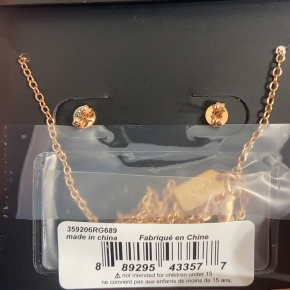 Coach Signature Stone Tea Rose Gold 3 Piece Jewelry Set - Picture 3 of 3